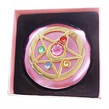 Estuche con espejo de cristal con diseño de estrella de la serie Moonlig Memory de GSYY Shopr, espejo de maquillaje como regalo - Albaricoque - Ver 1