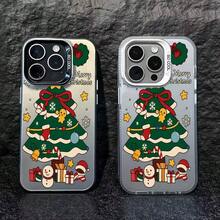 Phone Phone 17 Pro CaseUn teléfono diseñado con un árbol, 17, 16, 15, 14, 13, 12, 11 Plus Pro, es un día festivo. Incorporar tema de alegría. Resistente a caídas - Negro - Ver 5