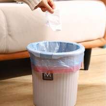 5 Rolls Kitchen Household Pointed Mouth Trash Bags, Thick Plastic Bags For Sorting, Disposable Bags - Multicolor - View 11