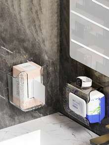 Wet Tissue Box Wall-Mounted Tissue Washcloth Storage Box Bathroom Kitchen Upside-Down Wet Tissue Box Multifunctional - Multicolor - View 2