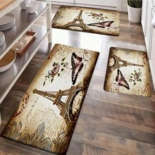 Patriotic Celebration Bathroom Mat, Red, White And Blue Balloons With Gold Stars And Ribbons, Elegant Birthday Messages And Confetti, Festive Style Bathroom Rug, Bedroom Doormat, Flannel Home Decor - White - View 2