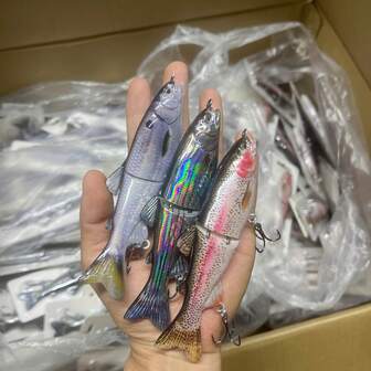 1个仿生硬饵，鲈鱼和鳟鱼专用人工拟饵，淡水和海水钓鱼配件