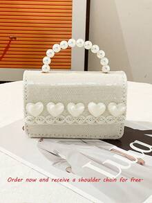 Minimalist Heart-Shaped Crossbody Bag, Clutch Bag, Shoulder Bag 2-In-1 For Girls - Multicolor - View 11