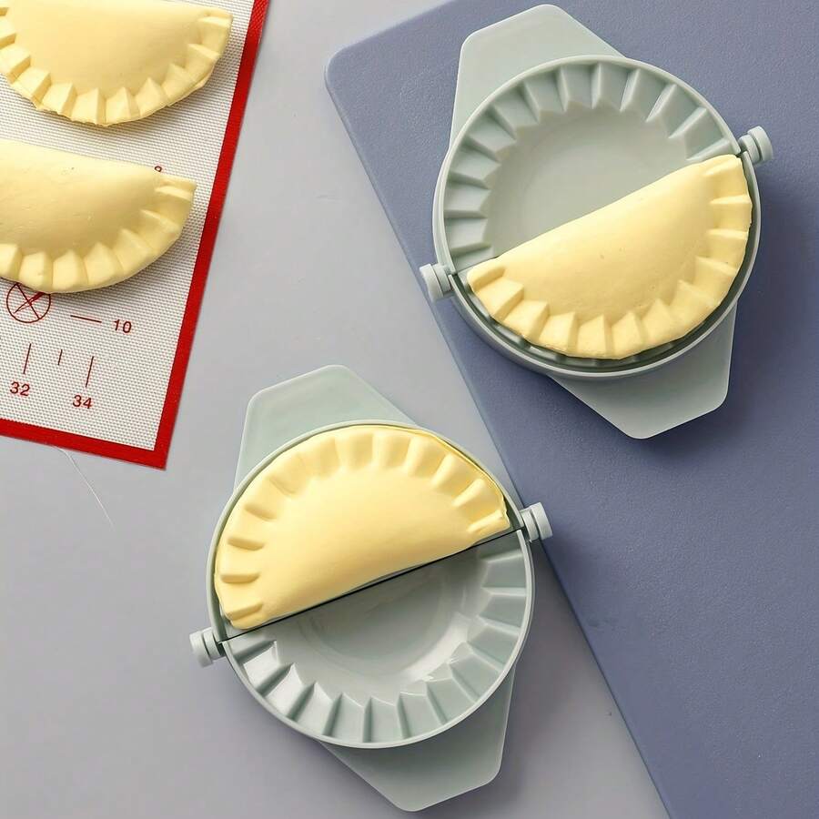 1个手动饺子模具，快速饺子工具套装，3件套，饺子模具，塑料饺子模具，厨房用具，家用饺子制作器，多尺寸悬挂式饺子模具，塑料饺子模具，饺子模型，易于按压和切割，制作完美的饺子、馅饼和糕点 - 必备厨房工具，多种颜色可选，新年、圣诞节、节日礼物