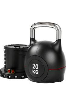 Verstellbare Kettlebell Hantelkugeln für Fitness Kugelhantel  Heim Herren Hantel Training - Schwarz - Übersicht 13