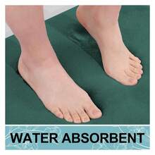 Memory Foam Bath Mat 30x20, Extra Soft And Absorbent Bathroom Mats, Non Slip Washable Carpet For Floor, Shower And Tub, Green - 多色44 - 查看 4