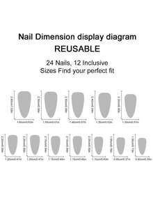 Monina 24 Stück Batik-Rot Rose Mandel-förmige Kunstnägel, elegante & charmante burgunderrote Blumen Luxus Chic vielseitige Mode Nageldekoration, tolles Geschenk für Frauen, Valentinstag Nagelbedarf - Verschiedenfarbig - Übersicht 6