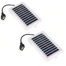 2025新款1个（输出功率：15W，净重：81克）高效便携式LED太阳能充电板，USB接口用于设备充电，具备LED应急照明、夜市照明功能，户外移动太阳能充电宝，适用于露营供电、夜市摊位、房车备用电源、户外作业，涵盖便携式太阳能板、露营太阳能充电器、夜市太阳能板、户外移动充电器、太阳能应急电源。