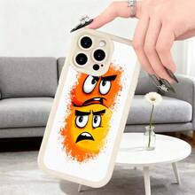 Cubierta de teléfono con diseño de  enfadado naranja y amarillo para iPhone 14 Pro Max blanco ideal para uso diario en casa o oficinaAplicable a teléfonos Apple y Galaxy. - Blanco - Ver 7