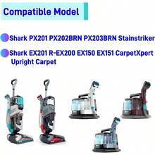 PX251 Tool Brush Replacement Parts Compatible With Shark StainStriker Portable Carpet PX201 PX202BRN PX203BRN PX251 CarpetXpert Upright EX201 R-EX200 R-EX201 EX150 Stain Striker Vacuum Brush- Yongzhoushilengshuitanqufangeshidianpu - 2 gói - Xem 3