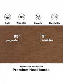 6 قطع شريط رأس مرن للنساء، شرائط رأس مرنة عالية الجودة مانعة للانزلاق، شرائط رأس رياضية ماصة، شرائط رأس ناعمة ملتوية، مناسبة للحياة اليومية والرياضة والموضة والتمرين والسفر أو الجري في فصل الشتاء لتدفئة الرأس