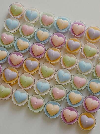 9pcs/5pcs/1pc Creative Heart-Shaped Scented Candles, Handmade Candles, Smokeless Candles, Mini Candles, Multi-Style Wax Candles/Multi-Color Options, Gifts, Souvenirs, Christmas Gifts, Winter Gifts, Wedding Decorations, Home Decor, DIY Props, Living Room Decor, Gifts For Women, Best Friend Gifts, Decorative Candles, Lovely Decoration, Wedding Favors, Valentine's Day Gifts, Birthday Presents