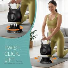 Verstellbare Kettlebell Hantelkugeln für Fitness Kugelhantel  Heim Herren Hantel Training - Schwarz - Übersicht 3