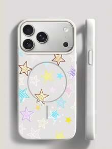 Matte magnetische Handyhülle mit vollflächigem Pentagramm für iPhone 17 Pro Max und 17 Air, weiche, stoßfeste TPU-Schutzhülle - Pink - Übersicht 3