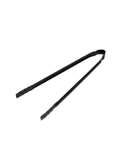 1pc 12.2" Heavy Duty Carbon Steel Fireplace Tongs, Outdoor Patio BBQ Grill Firewood Clamp, Suitable For Camping, Backyard BBQ, Gatherings, Kitchen