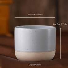 1个230毫升/180毫升/100毫升彩色陶瓷咖啡杯，有多种颜色和款式可供选择，精致美观，适合多种场合，满足日常需求，是自用或作为礼物、节日礼物或生日礼物的完美之选。 - 彩色 - 查看 10