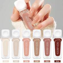 6瓶/套 10毫升 可剥离水性指甲油，无异味，无需烘烤，快干持久，纯色指甲油，适合沙龙DIY居家使用，多种颜色可选