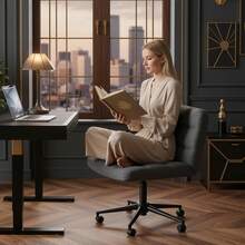 Home Office Chairs - Grey - View 7