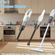 无绳立式吸尘器，吸力强劲，清洁头可更换，适用于各种难以触及的区域，2000mAh，7.4V - 桿式-白色5件套 - 查看 3