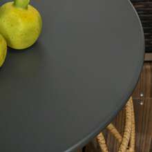 Outsunny Set Of 2 Side Tables, Handwoven Coffee Table With Tabletop For Garden Or Balcony, Ø46 Ø60 Cm, Sand Color - 1 - 查看 8