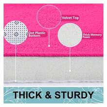 Memory Foam Toilet Rugs U-Shaped 24x20, Extra Soft Absorbent Non-Slip Contour Bathroom Rugs, Machine Washable Bath Mats For Toilet, Deep Pink - 多色45 - 查看 2