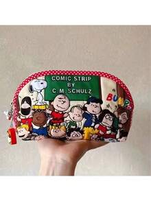 Snoopy 1PC Cartoon Cute And Fashionable Minimalist Bag, Perfect For Pencil Cases, Stationery Bags, Makeup Bags, Storage Bags, Student Wallets, Handbags, And Can Also Be Used As Christmas, New Year, Birthday, Holiday Party Gifts Pouch Gifts Men's Gifts New Year Gift