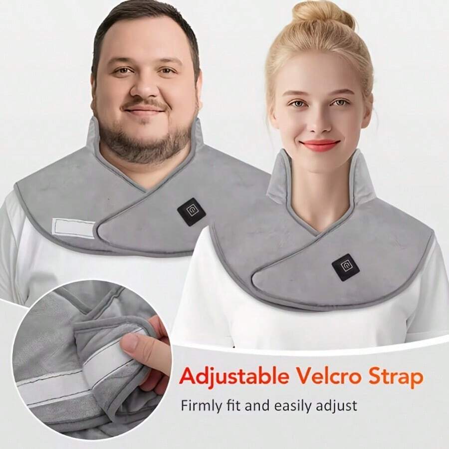 USB颈肩加热垫，电热披肩，柔软面料，3档温度调节，多功能便携披肩，生日和圣诞节礼物，适合送给女性、妈妈、男士、爸爸，也可作为圣诞礼物、暖手宝、男士礼物、圣诞袜填充物，可充电暖手宝