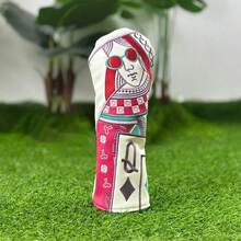 Fundas bordadas para cabezas de palos de golf JQK para híbrido, driver, maderas y hierros, así como fundas para cabezas de putters - Blanco - Ver 5