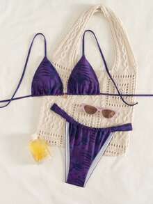 Women's Floral Sexy Bikini Set Vacation Beach Summer - Multicolor - View 4