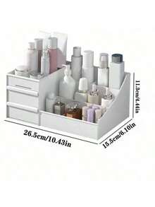 1pc Makeup Organizer Box, Desktop Storage Stand - Multi-Layer Open Rack For LipstickEyeshadowBrushes, Anti-Slip VanityOffice Desk Storage, Winter Home Essential & Christmas Stocking Stuffer 2025