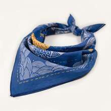 ¡RecomendadoBandana - Koi - Pañuelo boho floral extra suave 100% algodón, pañuelos para la cabeza, 55 x 55 cm, unisex¡Top de Temporada - Azul - Ver 8