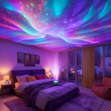 1pc Starry Sky Stargazing Projector, Creative Cosmic Galaxy Design For Children Learning, Decorative Atmosphere LED Night Light With Remote Control, USB Powered, Gorgeous Art