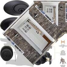 Basics Exterior Door Knob For Coastal Area With Keyed Lock And Deadbolt, Matte Black