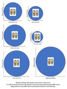 1 件圆形卡通图案地毯，家居装饰地毯，卧室装饰，小地毯，儿童房装饰，客厅地毯，小型客厅地毯，卧室地毯，儿童地毯，客厅家居装饰，户外地毯，可水洗地毯 - 彩色 - 查看 3