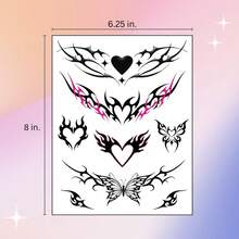 Tramp Stamp Temporary Tattoos| Y2K Edgy Cybersigilism| Realistic Waterproof Fake Tats| Festival, Bachelorette, Halloween, Birthday Favors, Accessories - 1 - 查看 5
