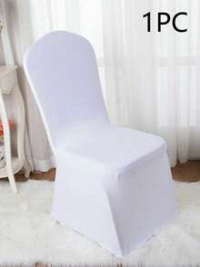 1/10/30/50/100 pièces Housses de chaise élastiques en spandex blanc pour mariages, banquets, fêtes, décorations de table générales. Housses de chaise élastiques de bonne qualité. - Blanc - Voir 12