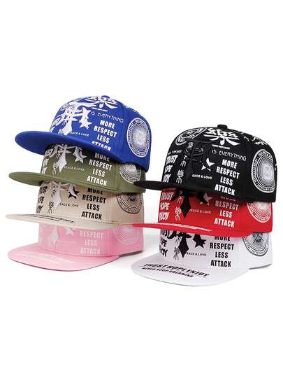 2026 Personalized Graffiti New Flat-Brim Cap, T-Letter Print & Embroidery, Outdoor Cycling Hiking Sun Protection Hat, Unisex Casual Commute Decorative Adjustable Baseball Cap, Fashion Street Rock Hip-Hop Dance Skateboard Hat