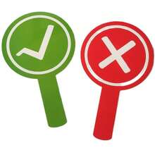 Right Or Wrong Hand Raise The Card, Hook Cross Circle Raise The Hand Card Halloween, Thanksgiving, Christmas, Portable Classroom Answer Card, Kindergarten Classroom Teaching Aids Hand Card Referee, Judge Right And Wrong Score Card, Interactive Toys, PVC Materials, Two-Sided Teaching Tools Of The Right And Wrong Answer Indicator - Multicolor - View 3