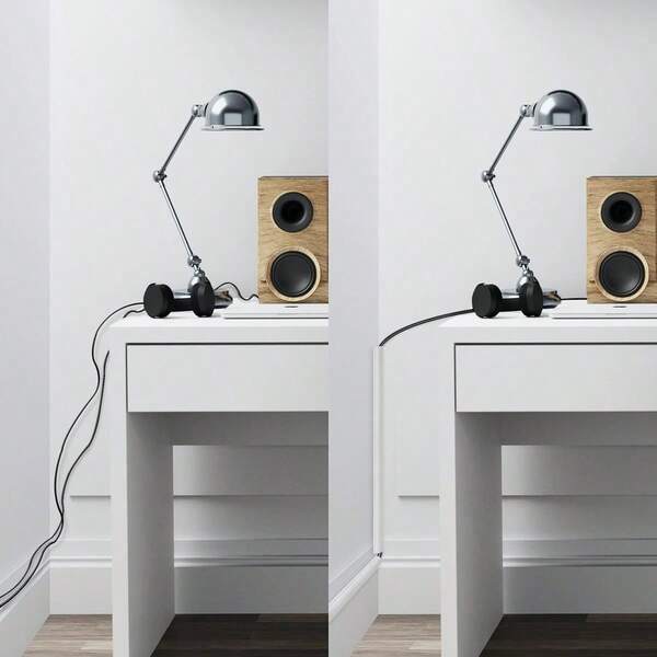 Corner Cable Concealer, Cord Hider For One Wire, Paintable Corner Cord Cover, Cable Management Channel Cable Raceway...