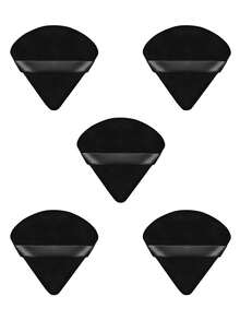 1/5/10pcs Flocked Triangle Powder Puff Set, Reusable Wet-Dry Makeup Sponges For Cushion, Loose Powder & Foundation Blending. Practical Facial Makeup Tools Work With Foundation Cream, Cushion And All Face Cosmetics, Suitable For All Skin Types. - Multicolor - View 8