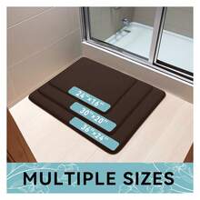 Memory Foam Bath Mat 36x24, Extra Soft And Absorbent Bathroom Mats, Non Slip Washable Carpet For Floor, Shower And Tub, Brown - 多色62 - 查看 8