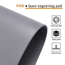2pcs Laser Rubber/Stamp Rubber Sheet 31x22cm For Laser Engraving Machine To Make Stamping Plate - Grey - View 2
