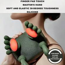 1pc Bionic Five-Finger Massage Device For Head, Shoulders, And Neck, Precisely Kneading The Trapezius Muscle, Physically Pressing To The Cervical Spine, With Palm, Lightweight And Portable, USB Charging Neck And Shoulder Heating Massager, Electric Massager, Hand-Simulated Shoulder, Neck, And Back Massager, Trapezius Muscle Massager For The Neck, Deep Kneading Massage For Shoulders And Legs. The Perfect Christmas Gift For Family And Ffriends. - Multicolor - View 3