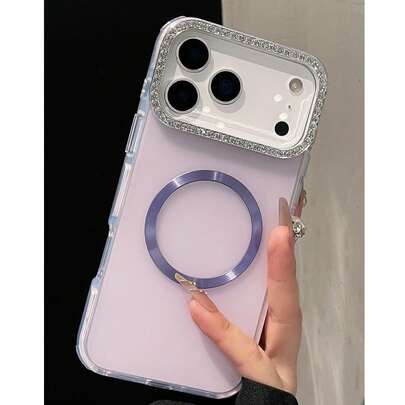 奢华闪亮水钻磁吸手机壳，兼容 17 Pro Max、17、16、15、14、13 Pro Max、16、15、14 Plus，支持无线充电，保护手机后盖，春季礼物