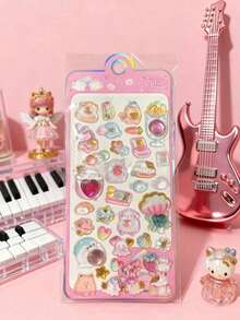 3D Cute Animal Reward Stickers - Elegant And Fresh Design, Perfect For Phone Cases, Notebooks, Crafts, Fun Stickers, Diary Expansion Pages, 3D Embossed Stickers And Graffiti Stickers. - Multicolor - View 4