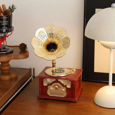 Caixa musical gramofone