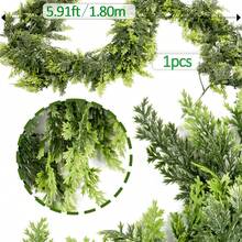 1pc 180cm Artificial Pine Rattan Garland, Suitable For Christmas, Home & Room Decor In Autumn/Winter - 66 Pine and Cypress Vines - 07 - View 12