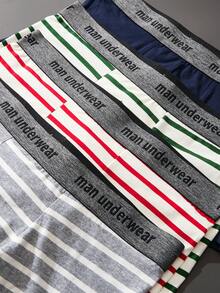 Bộ 2 quần boxer nam bằng cotton thoáng khí, kiểu dáng công sở và thường ngày, màu ngẫu nhiên. - Nhiều màu - Xem 3