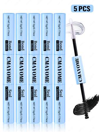 [72 小时强力] 1/2/3 包低过敏性二合一睫毛胶水和密封剂 | 72 小时强力，不含乳胶，防水 | 适用于 DIY 簇状睫毛，家用假睫毛化妆工具 | 混合风格黑色睫毛延长粘合剂