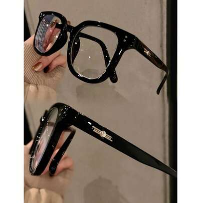 Retro Transparent Blue Light Blocking Glasses, Computer Glasses For Men & Women, Rectangular TR90 Frame, Anti-Eye Fatigue, UV400 Blue Light Blocking Glasses, Unisex Safety Glasses For Computer & Gaming